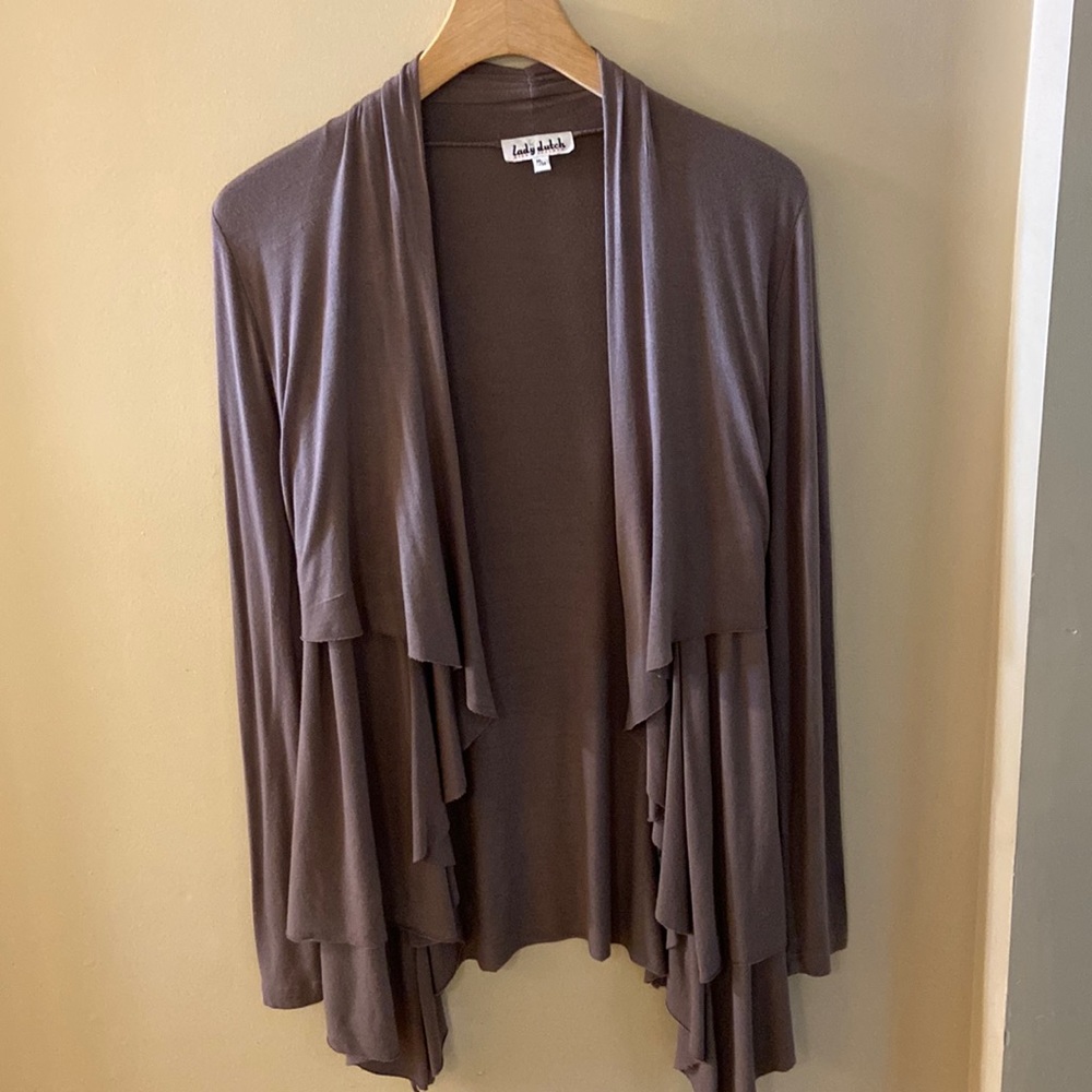 Lady Dutch army green/brown blazer cardigan /size medium